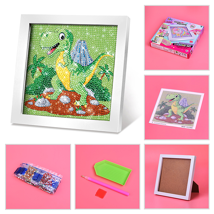 Мозаика алмазная A5501E "Динозаврик" в коробке