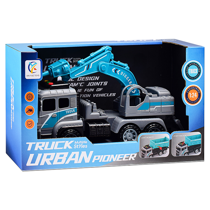 Машина 6630-E "СтройЛидер" (свет, звук) в коробке