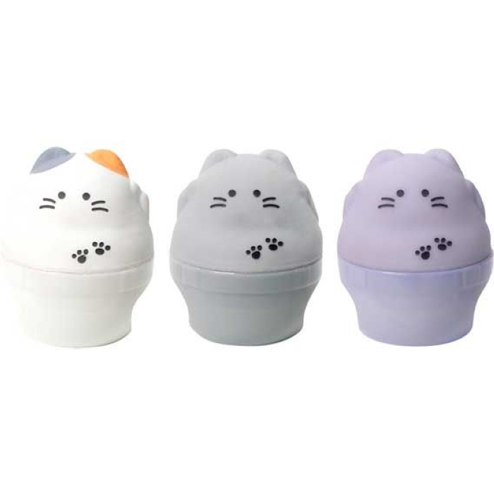 Точилка и ластик 2 в 1 "Ghost Meow" 1 отверстие, пластиковая, в форме кота, 4х3,5 см, с контейнером