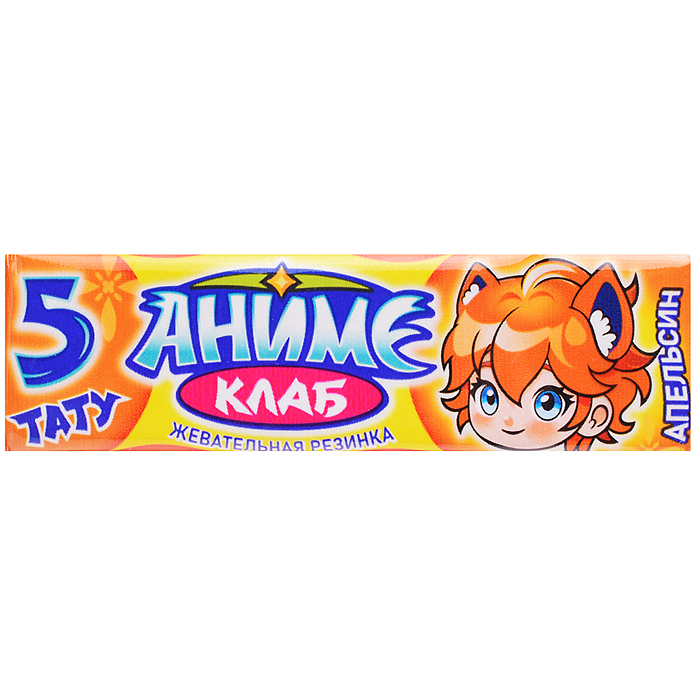 Жевательная резинка в пластинках с татуировками "Аниме Клаб" ассорти 12,5гр*20шт