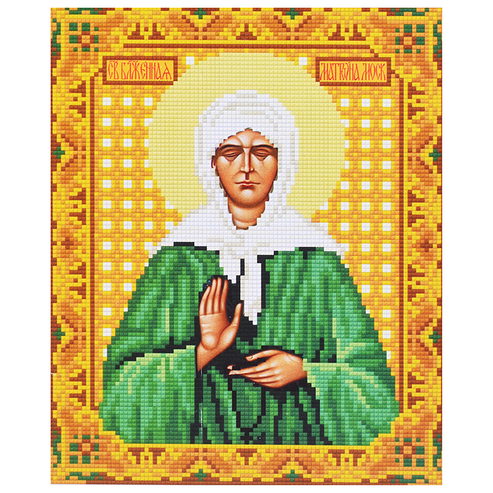 Кристальная (алмазная) мозаика 22х27 "Икона Святой Блаженной Матроны Московской" 