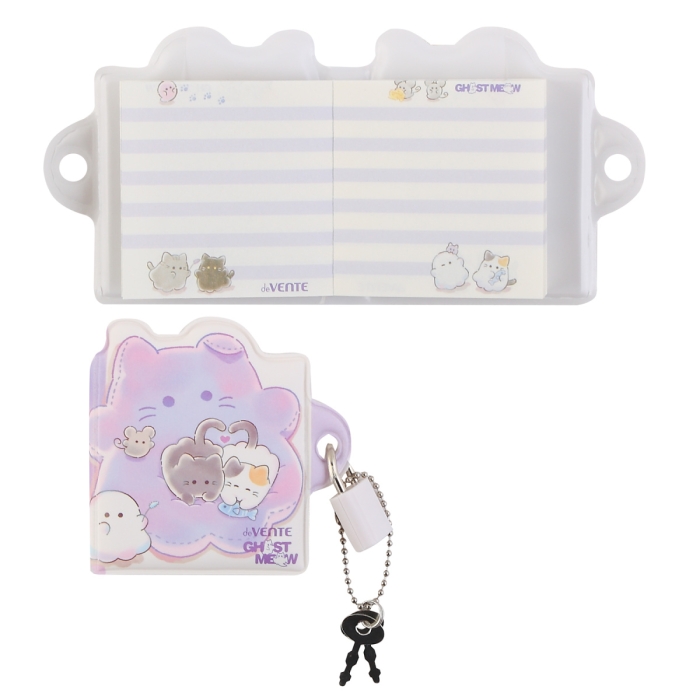 Клейкая бумага для заметок "Ghost Meow" 53x50 мм, 20 листов, офсет 80 г/м² "Серый котёнок"