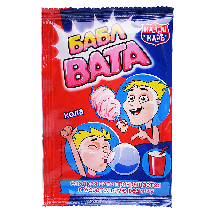 Сладкая вата "Бабл вата" ассорти 5гр*24шт