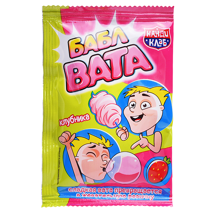 Сладкая вата "Бабл вата" ассорти 5гр*24шт