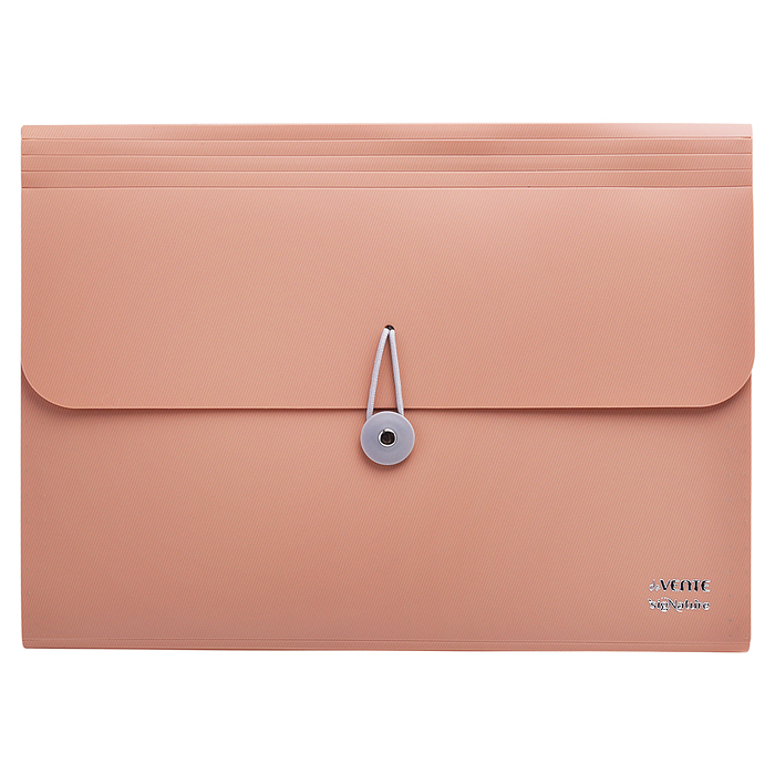 Папка с резинкой с 8-ю отделениями "SigNature" A4 (330x260x10 мм) 600 мкм. пудрово розовая