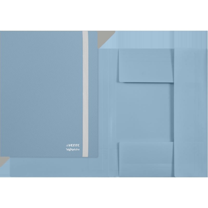 Папка с резинкой "SigNature" A4 (240х295х35 мм) 650 мкм, фактура ткань, сумеречно синяя