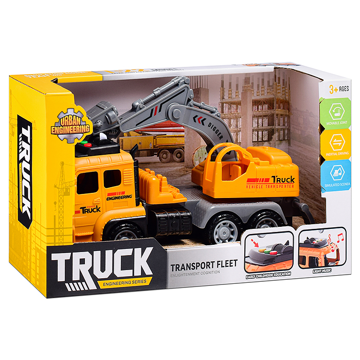 Машина 6630-E1 "СпецСтрой" (свет, звук) в коробке