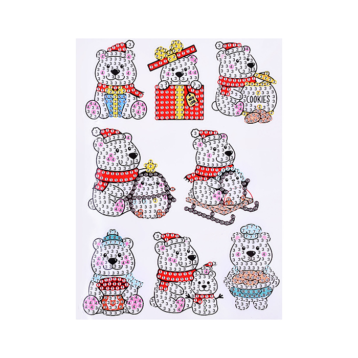 Мозаика алмазная A5503-2 "Северные мишки" в  коробке