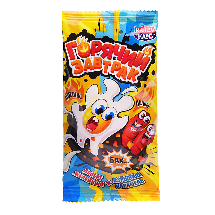 Десерт желейный cо взрывной карамелью "Горячий Завтрак" 24г*30шт