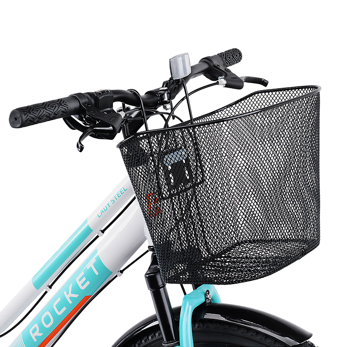 Велосипед 26" Rocket lady Steel 26, цвет белый/бирюзовый, размер 17"
