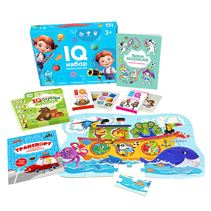 Полезный подарок. IQ набор зарядка для ума. 6в1.