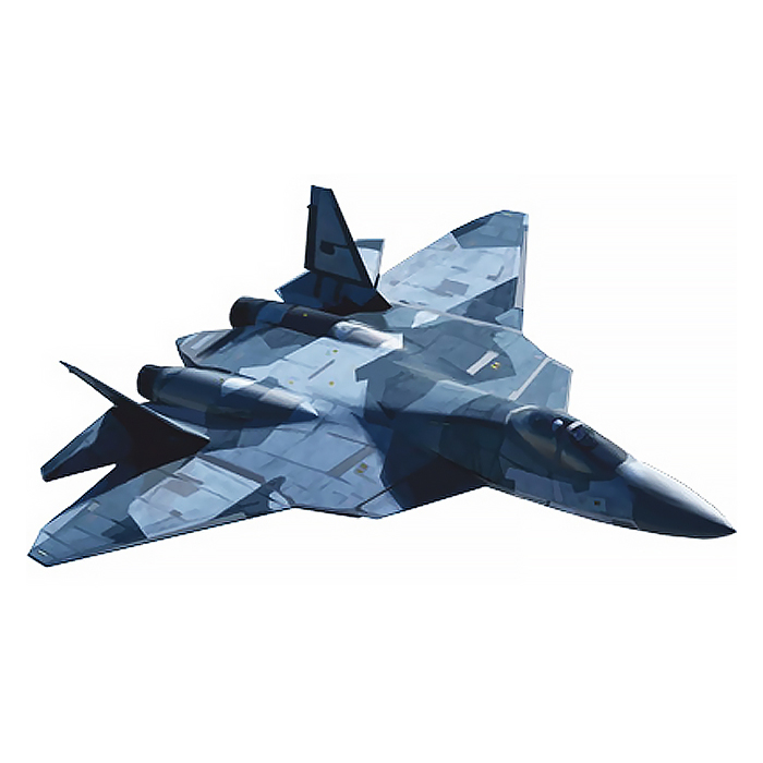 Вырубная фигурка "Военная техника. Самолет-истребитель СУ-57" (двухсторонняя)