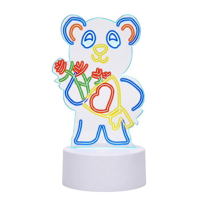 Набор для творчества  8N50-22 "Доска для рисования-светильник Мишка" в коробке