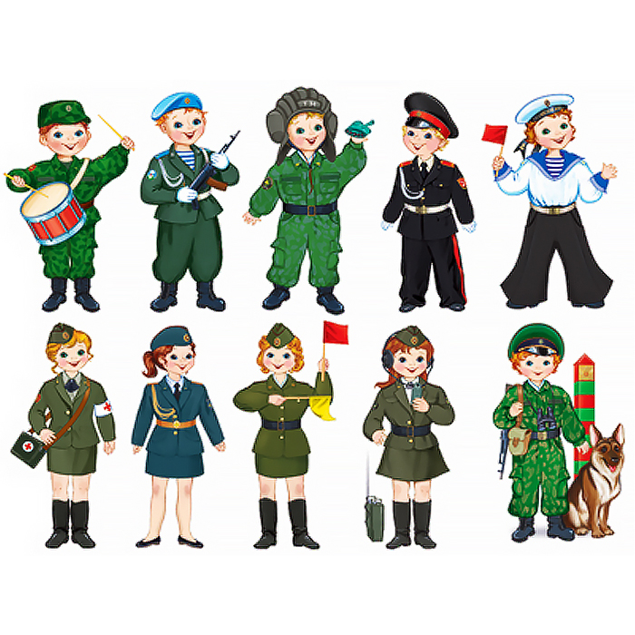 Комплект украшений на скотче "Защитники Родины" (двухсторонние)