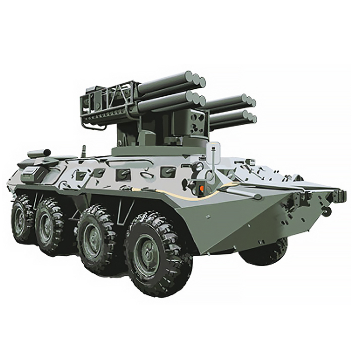 Вырубная фигурка "Военная техника. ЗРК Сосна" (двухсторонняя)