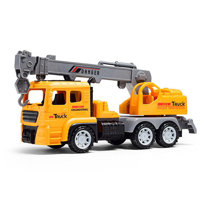 Машина 6607-D1 "Автокран" с дорожными знаками, в коробке