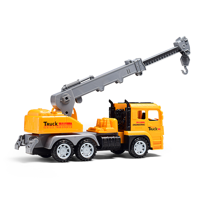 Машина 6607-D1 "Автокран" с дорожными знаками, в коробке