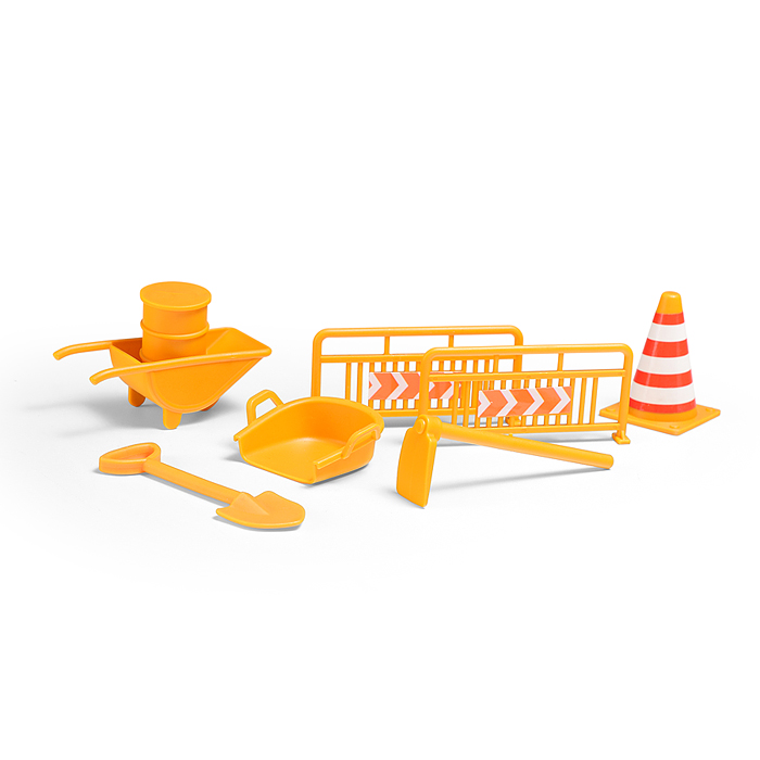 Машина 6607-D1 "Автокран" с дорожными знаками, в коробке