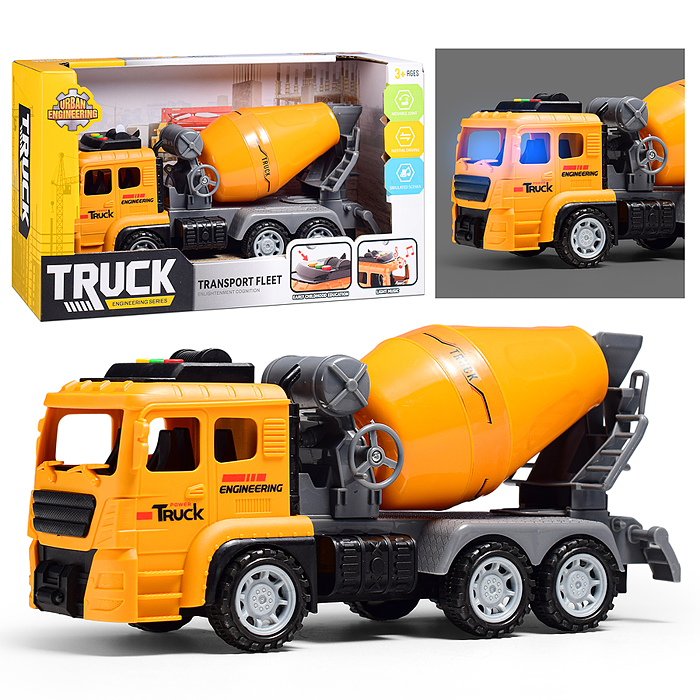 Машина 6630-A1 "Бетономешалка" (свет, звук) в коробке