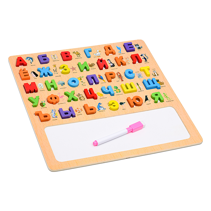Игра развивающая D2015 "Алфавит" с доской для рисования