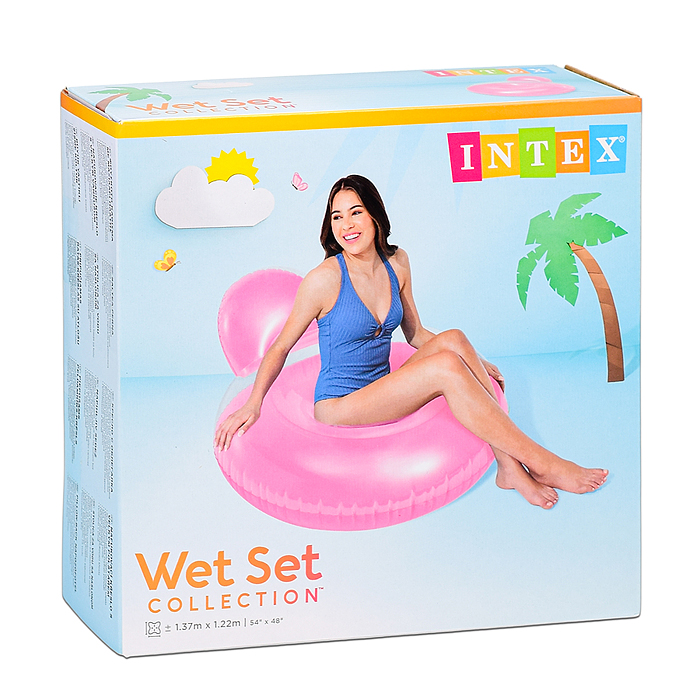 Фото к товару Шезлонг «Замороженный Неон» с подушкой, 137х122 см, МИКС 58889EU INTEX Шезлонг «Замороженный Неон» с подушкой, 137х122 см, МИКС 58889EU INTEX