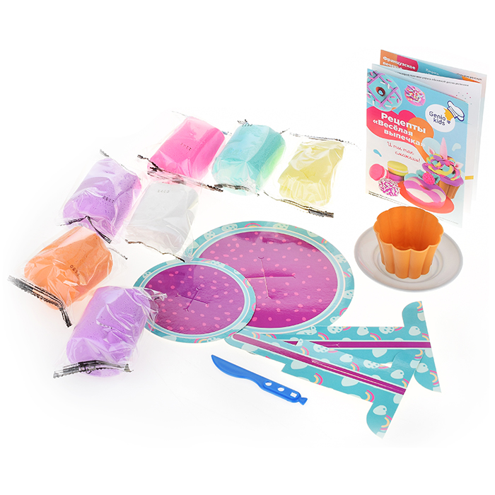 Фото к товару Набор для лепки из легкого пластилина "Весёлая выпечка" Набор для лепки из легкого пластилина "Весёлая выпечка"