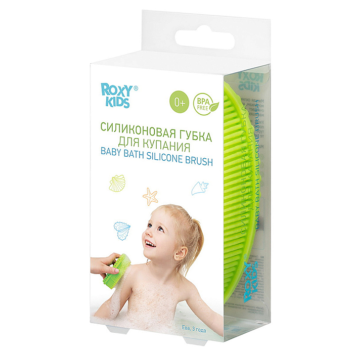 Фото к товару Губка для тела силиконовая овал, салатовая Губка для тела силиконовая овал, салатовая