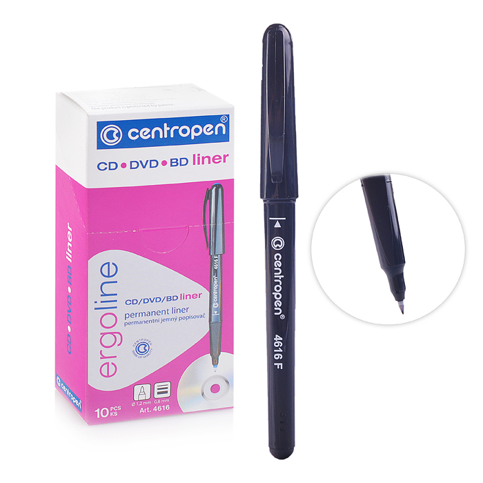 Маркер для CD 0,6 мм черный круглый