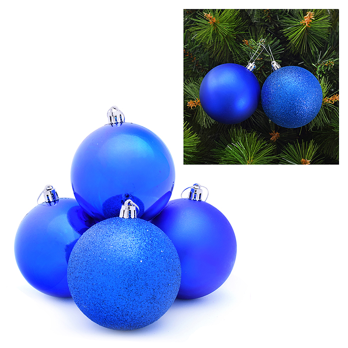 Набор шаров S0139-4 "Новогодняя ночь" (8см) в пакете 