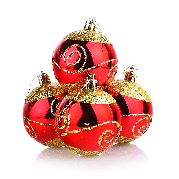 Набор шаров S1287 "Молекула Рождества" (6см) 6 шт.в пакете 