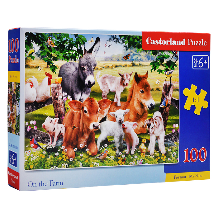 Фото к товару Пазлы 100 "На ферме" Пазлы 100 "На ферме"