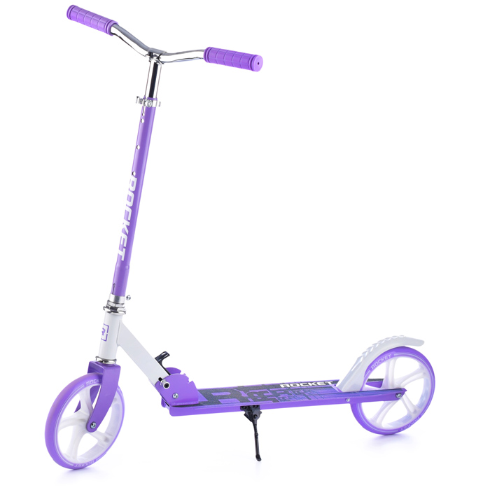 Фото к товару Самокат 2-х колесный ROCKET,колеса PU/ 200 мм,ABEC 7, сиреневый Самокат 2-х колесный ROCKET,колеса PU/ 200 мм,ABEC 7, сиреневый