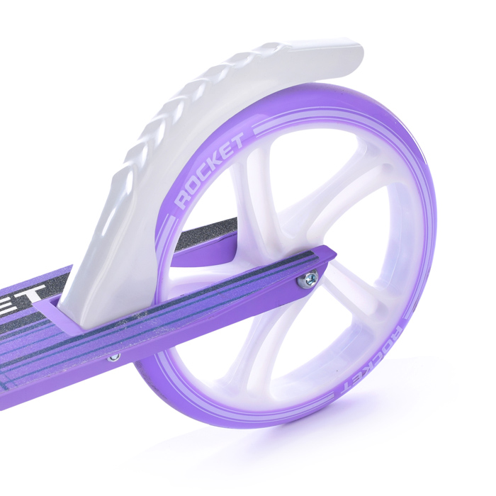 Фото к товару Самокат 2-х колесный ROCKET,колеса PU/ 200 мм,ABEC 7, сиреневый Самокат 2-х колесный ROCKET,колеса PU/ 200 мм,ABEC 7, сиреневый