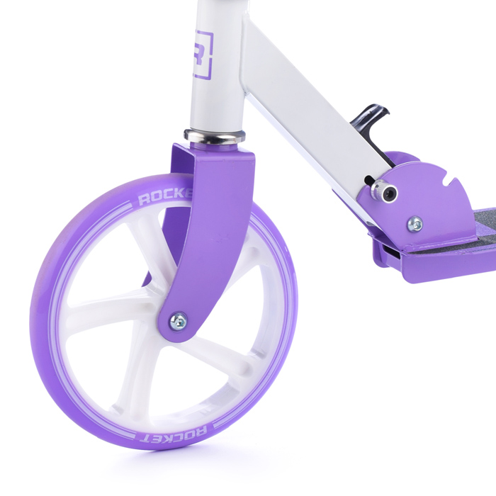 Фото к товару Самокат 2-х колесный ROCKET,колеса PU/ 200 мм,ABEC 7, сиреневый Самокат 2-х колесный ROCKET,колеса PU/ 200 мм,ABEC 7, сиреневый