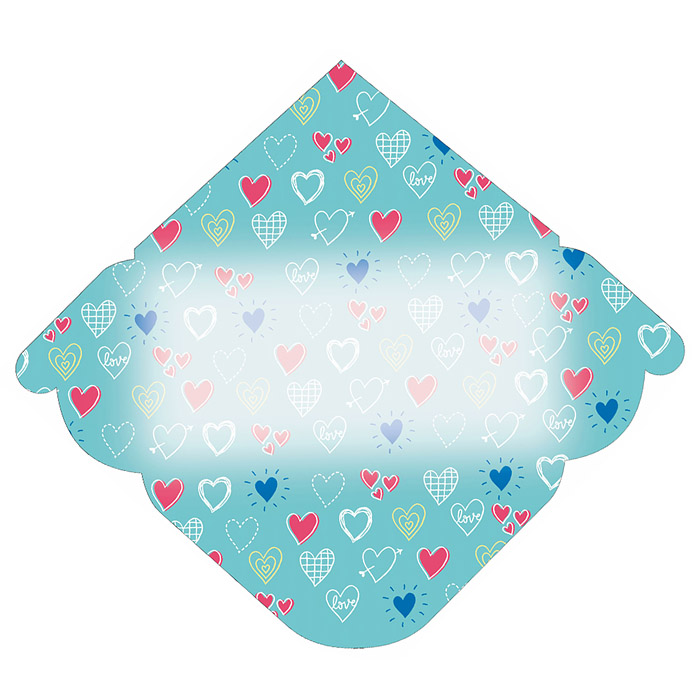 Конверт для денег (без отделки, с лаком) "Сердечки" 