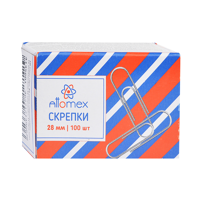 Фото к товару Скрепки металлические овальные оцинкованные 28 мм, 100 шт в картонной коробке Скрепки металлические овальные оцинкованные 28 мм, 100 шт в картонной коробке