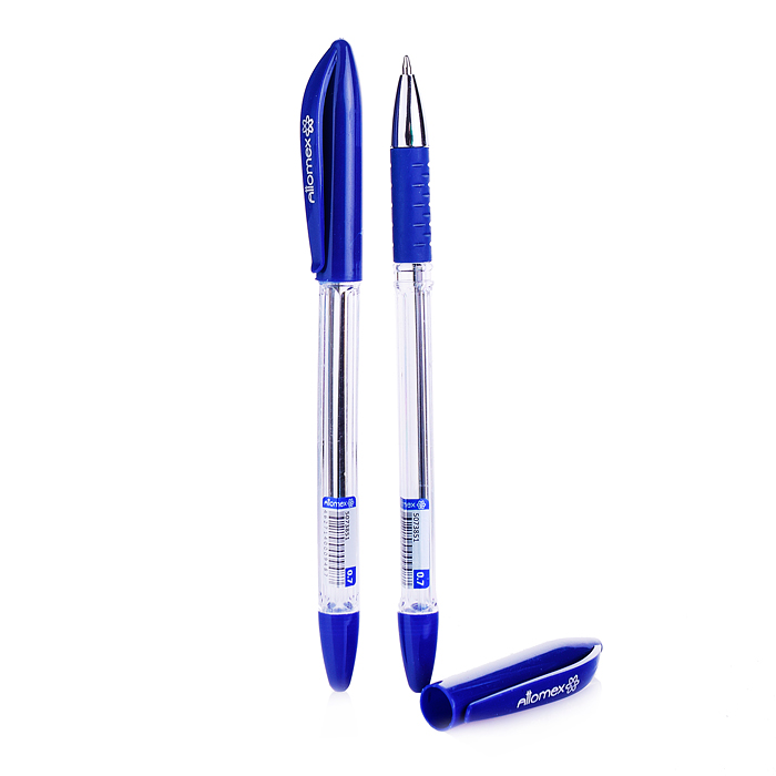 Фото к товару Ручка шариковая "Attomex" d=0,7 мм, прозрачный корпус с каучуковым держателем, сменный стержень, инд Ручка шариковая "Attomex" d=0,7 мм, прозрачный корпус с каучуковым держателем, сменный стержень, инд