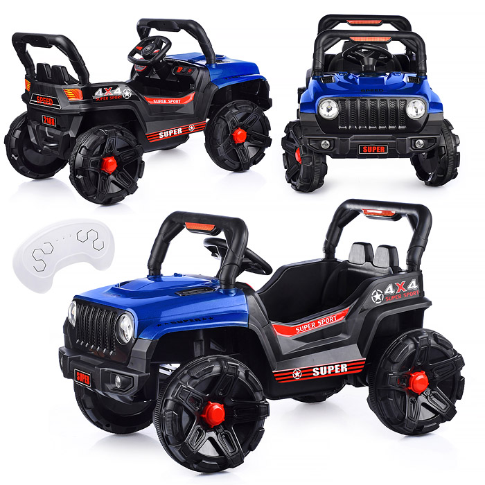 Электромобиль U023460Y "Рустик" на аккумуляторе, с р/у управлением, в коробке (синий)