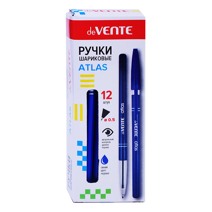 Фото к товару Ручка шариковая "Atlas" d=0,5 мм, синий корпус с прозрачным держателем, разборный корпус, с Ручка шариковая "Atlas" d=0,5 мм, синий корпус с прозрачным держателем, разборный корпус, с
