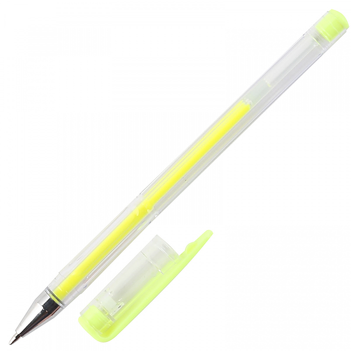 Набор ручек гелевых 12 флуоресцентных неоновых цветов "Cosmo Fluo" d=0,8 мм, прозрачный ко