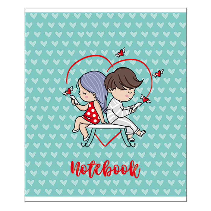 Тетрадь 48л. клетка "Это любовь" А5 Премиум 4+4+Твин лак+Конгрев