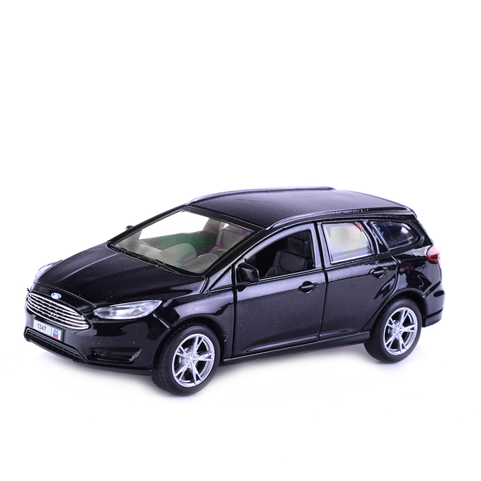 Машина металл Ford Focus Turnier 12 см. (откр. двер, баг, черный) инерц., в коробке
