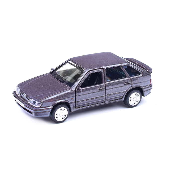 Машина металл LADA -2114 "Samara" 12 см. (двер, баг, баклажан) инерц., в коробке