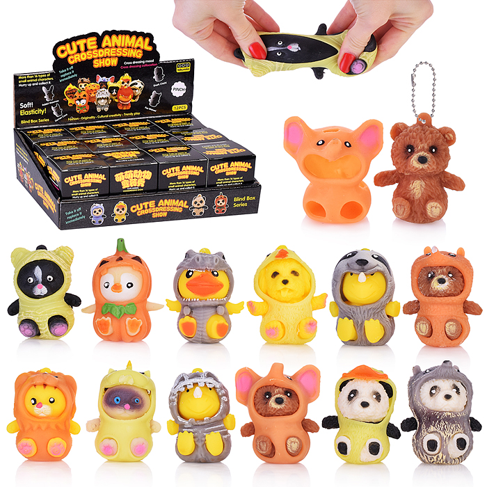 Игрушка-антистресс 00-3401 "Зверек в комбинезоне"