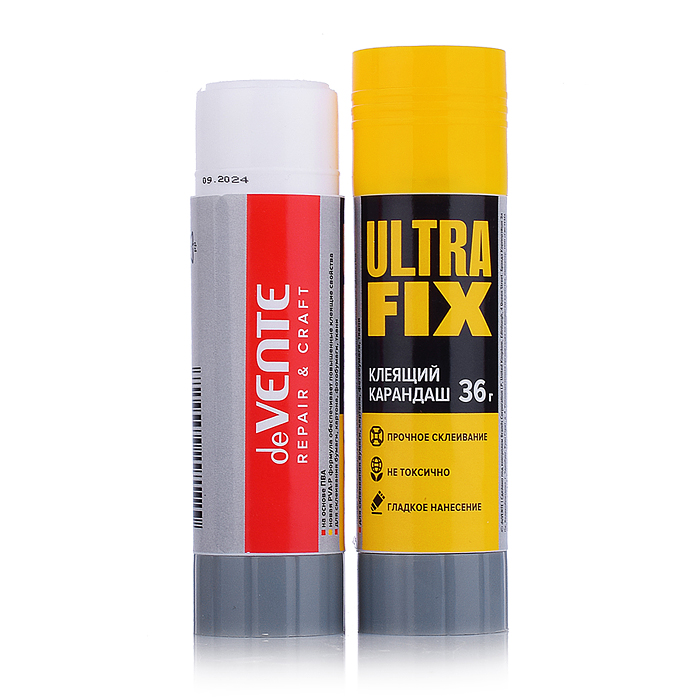 Клеящий карандаш PVA-P основа "Ultra Fix" 36 г в картонном дисплее с пластиковым поддоном