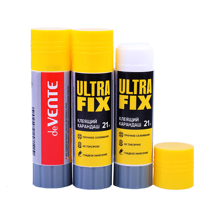 Фото к товару Клеящий карандаш PVA-P основа "Ultra Fix" 21 г в картонном дисплее с пластиковым поддоном Клеящий карандаш PVA-P основа "Ultra Fix" 21 г в картонном дисплее с пластиковым поддоном