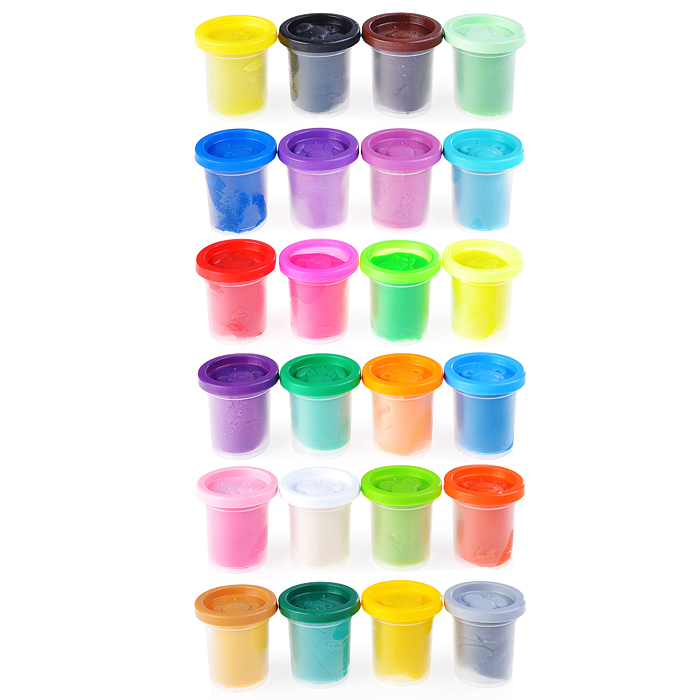 Фото к товару Набор для детской лепки "Тесто-пластилин 24 баночки" Набор для детской лепки "Тесто-пластилин 24 баночки"