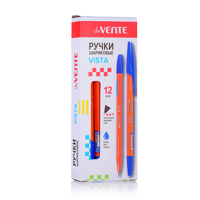 Фото к товару Ручка шариковая "Vista" d=0,7 мм, игольчатый пишущий узел, сине-желтый корпус с пластиковым Ручка шариковая "Vista" d=0,7 мм, игольчатый пишущий узел, сине-желтый корпус с пластиковым