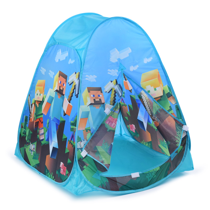 Фото к товару Палатка детская игровая "Майнкрафт" 81х90х81см, в сумке Палатка детская игровая "Майнкрафт" 81х90х81см, в сумке