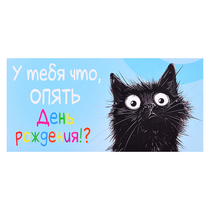 Конверт для денег (без отделки, с лаком) "У тебя что, опять День Рождения?!"